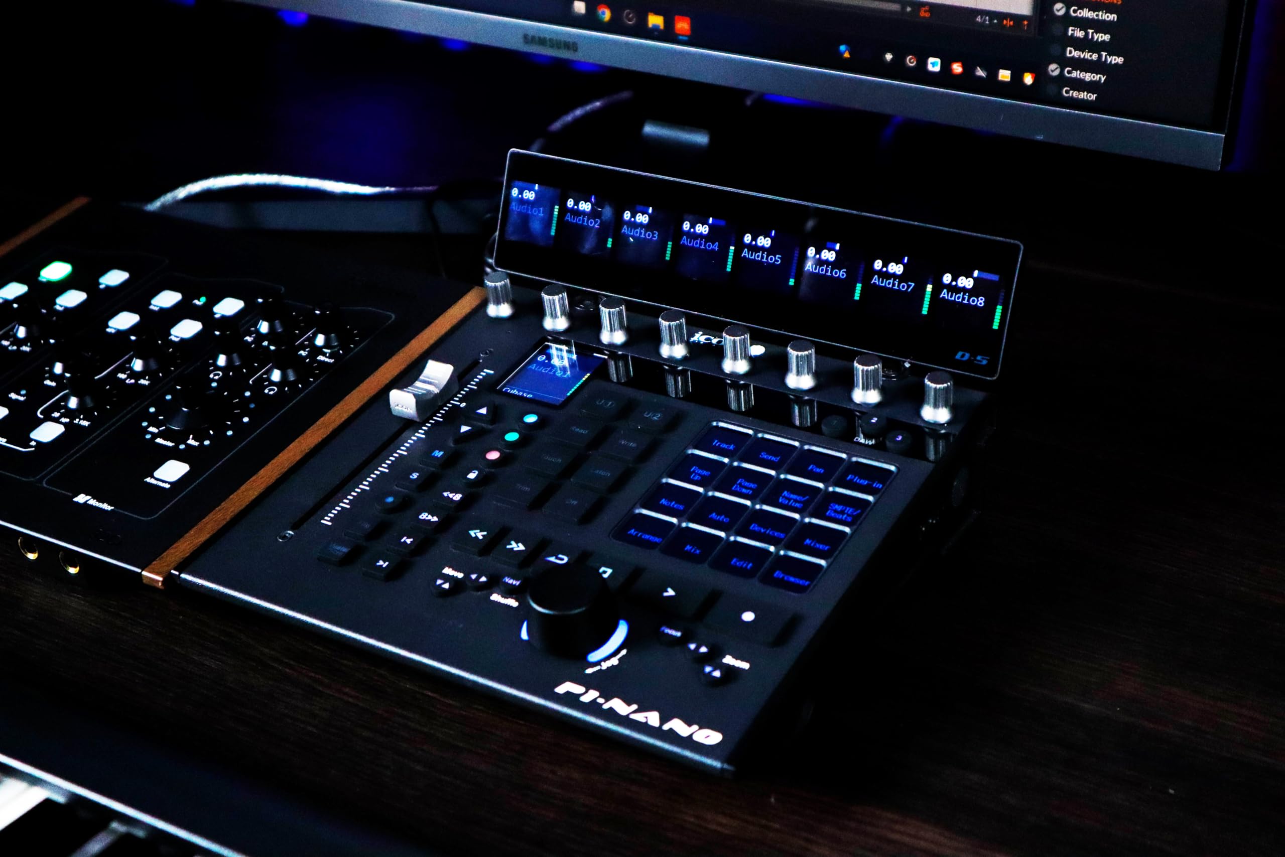 Pro Audio P1-Nano Compact DAW Control Surface with D5 Display - Professional Music Production Studio Bundle for Home & Recording Studios