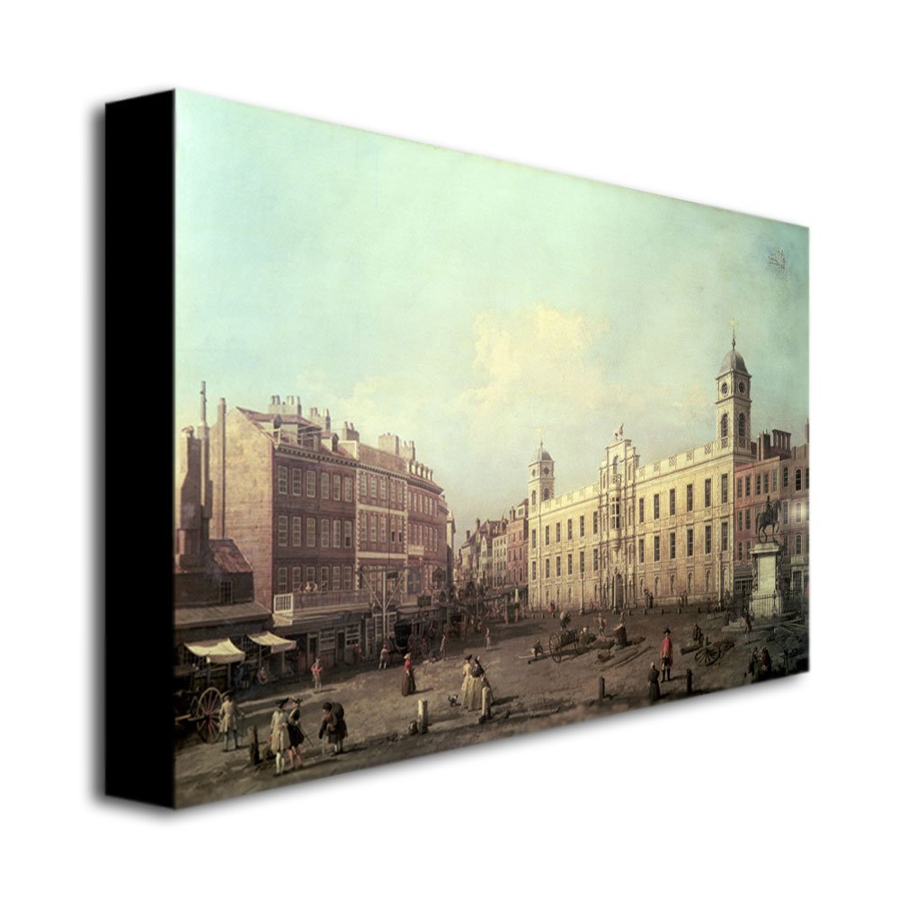 Trademark ART Northumberland House Canvas Art by Canaletto - 16x24 Inch Wall Decor - Perfect for Living Room, Bedroom & Office