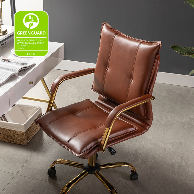 Stylish Michele Vegan Leather Task Accent Chair - Modern Office & Living Room Furniture for Home & Workspace