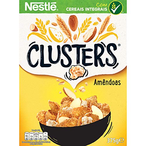 Nestle Clusters Original Almonds - Whole Grain Breakfast Cereals - 4 x 13.22oz / 375g (Pack of 4) - Healthy Morning Meal & Snack for Kids & Adults