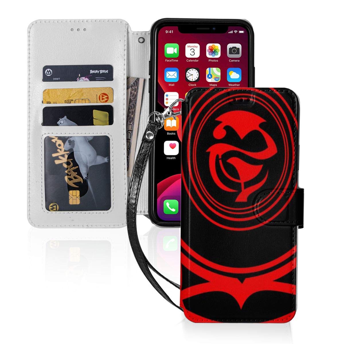 High School DxD Anime iPhone 11 Pro Max Wallet Case with Card Holder & Lanyard - Stylish Protective Cover for Fans, School, Work & Travel