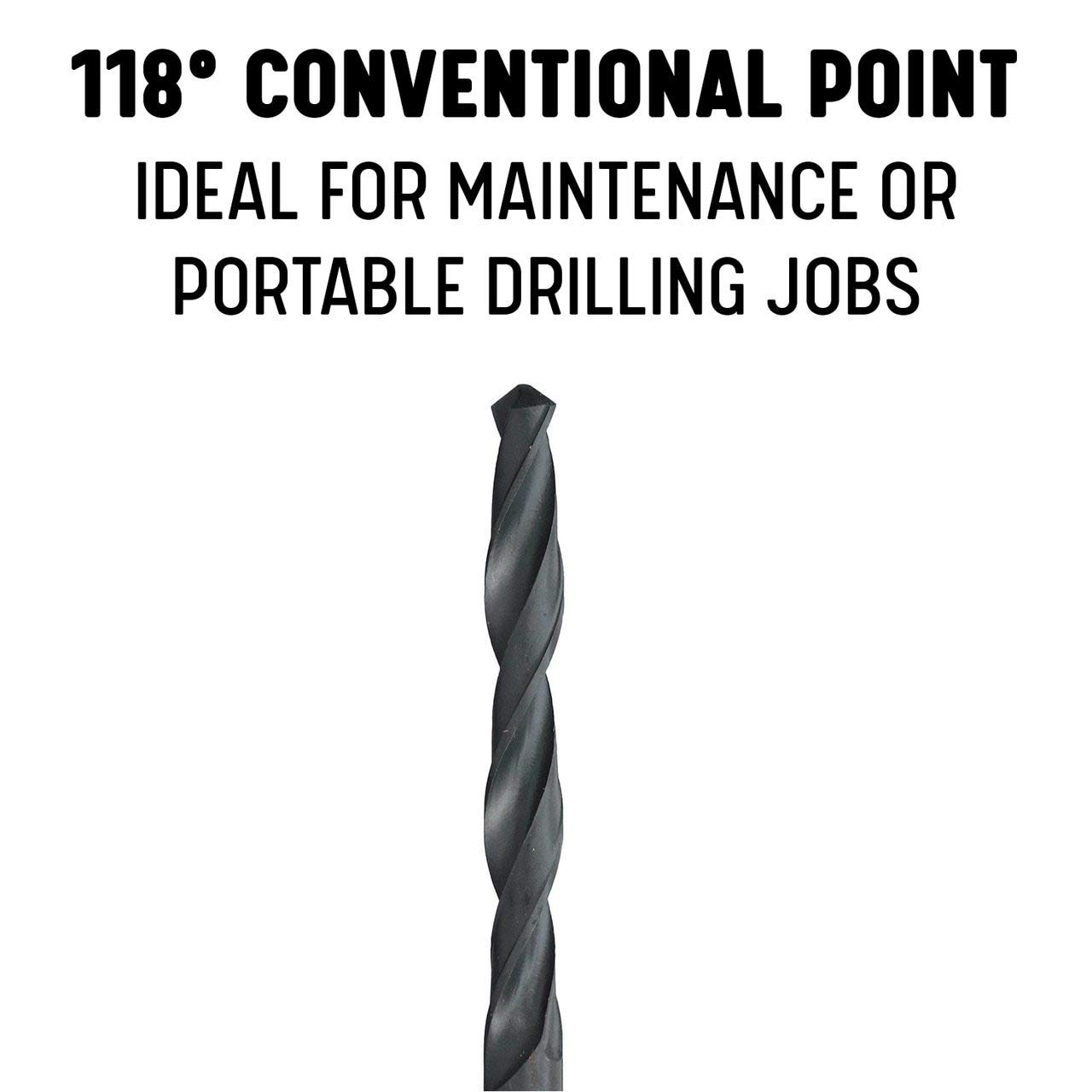 Drill America D/AN54P12 #54 High Speed Steel Black Oxide Drill Bit Set - Pack of 12, D/AN Series - Perfect for Metalworking, Woodworking & DIY Projects