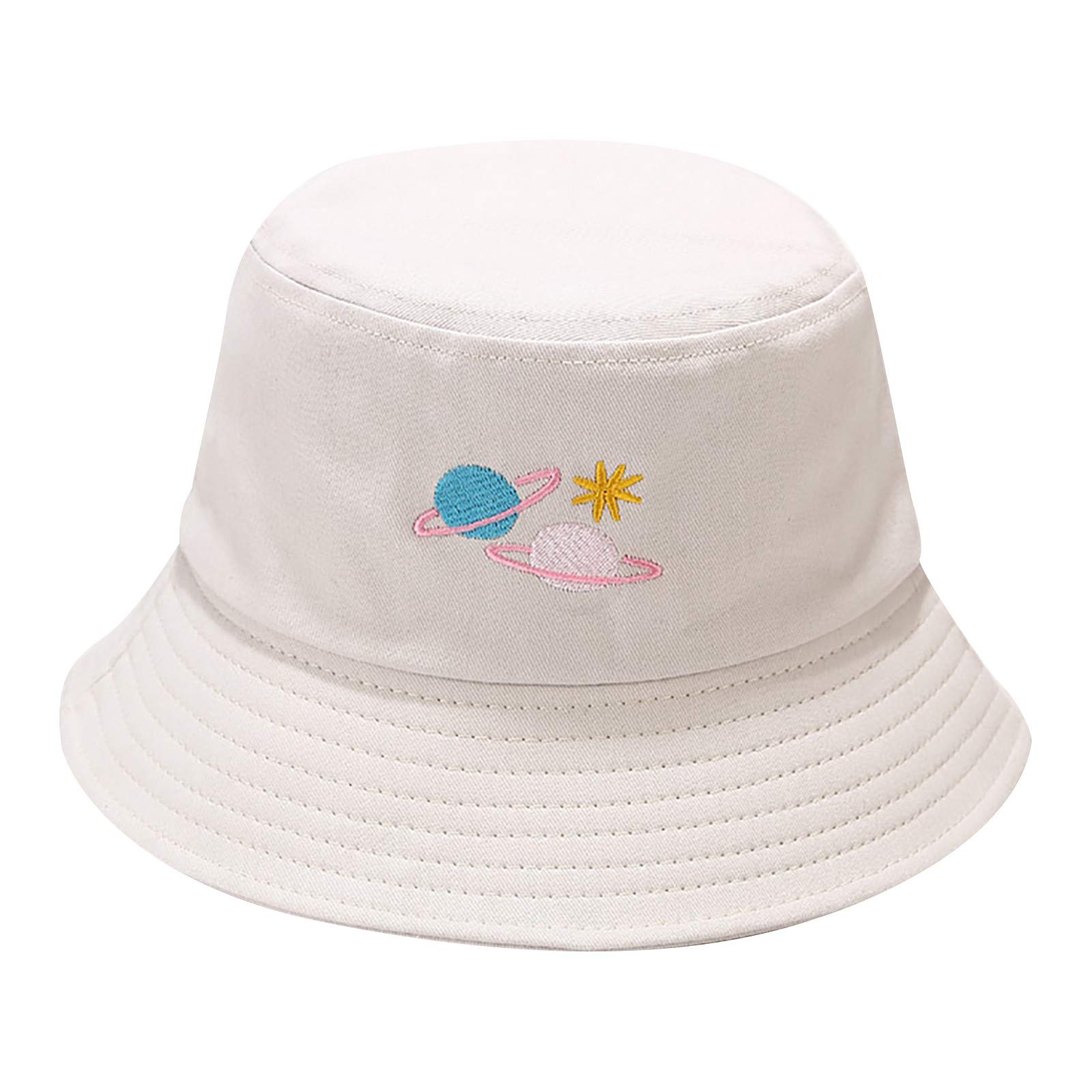 Unisex Bucket Hat for Men & Women - Stylish Planet Print Sun Hat for Beach, Outdoor Travel & Fishing - Perfect for Summer, Hiking & Casual Wear