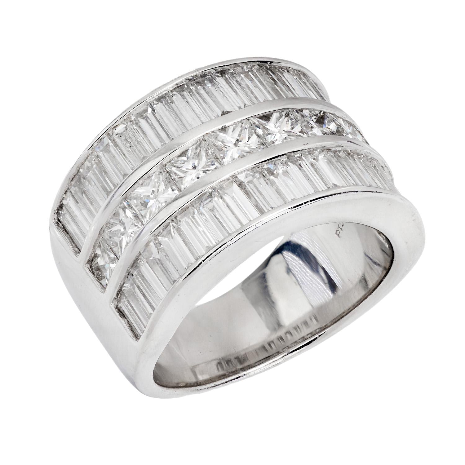 Platinum Diamond Statement Ring for Women - Elegant Vintage Estate Jewelry for Weddings, Anniversaries & Special Occasions