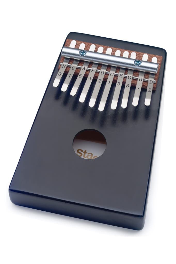 Stagg Percussion Effect Kalimba - Black (KALI-KID10-BK) | Professional Thumb Piano for Music Lovers & Beginners | Perfect for Relaxation, Meditation & Home Decor