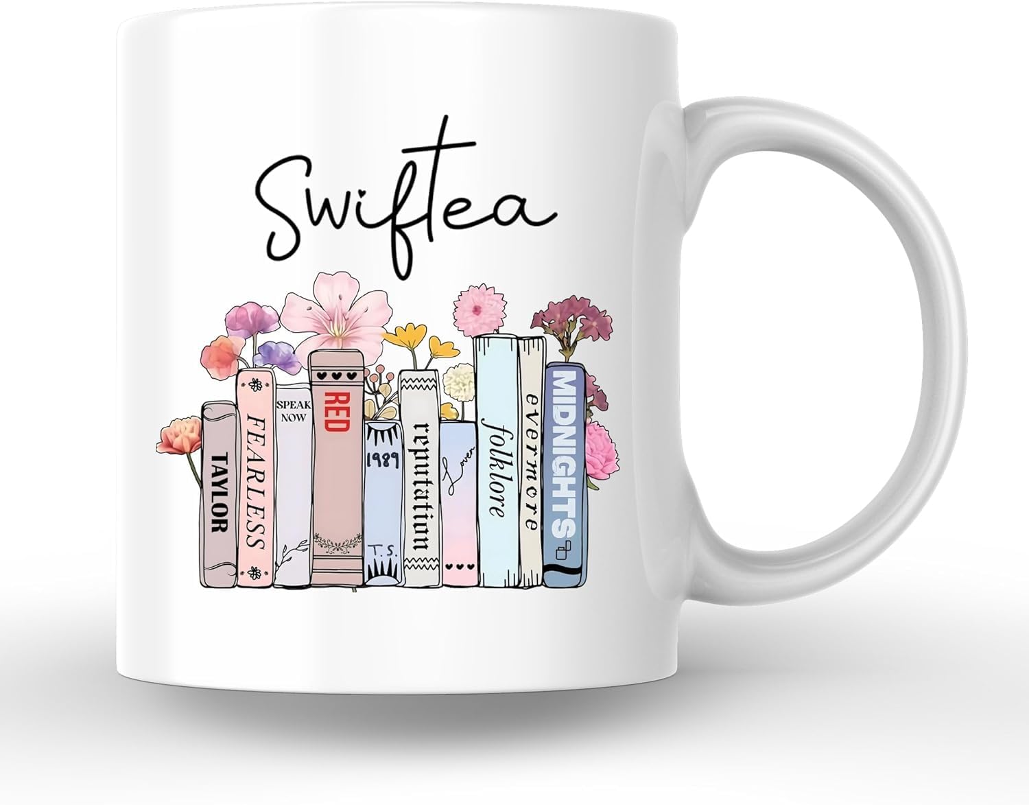 Taylor Swift SWFTEA Printed 330 ML Ceramic Tea & Coffee Mug for SWIFTIES Fans | Microwave & Dishwasher Safe | Perfect for Home, Office & Swiftie Gift Ideas