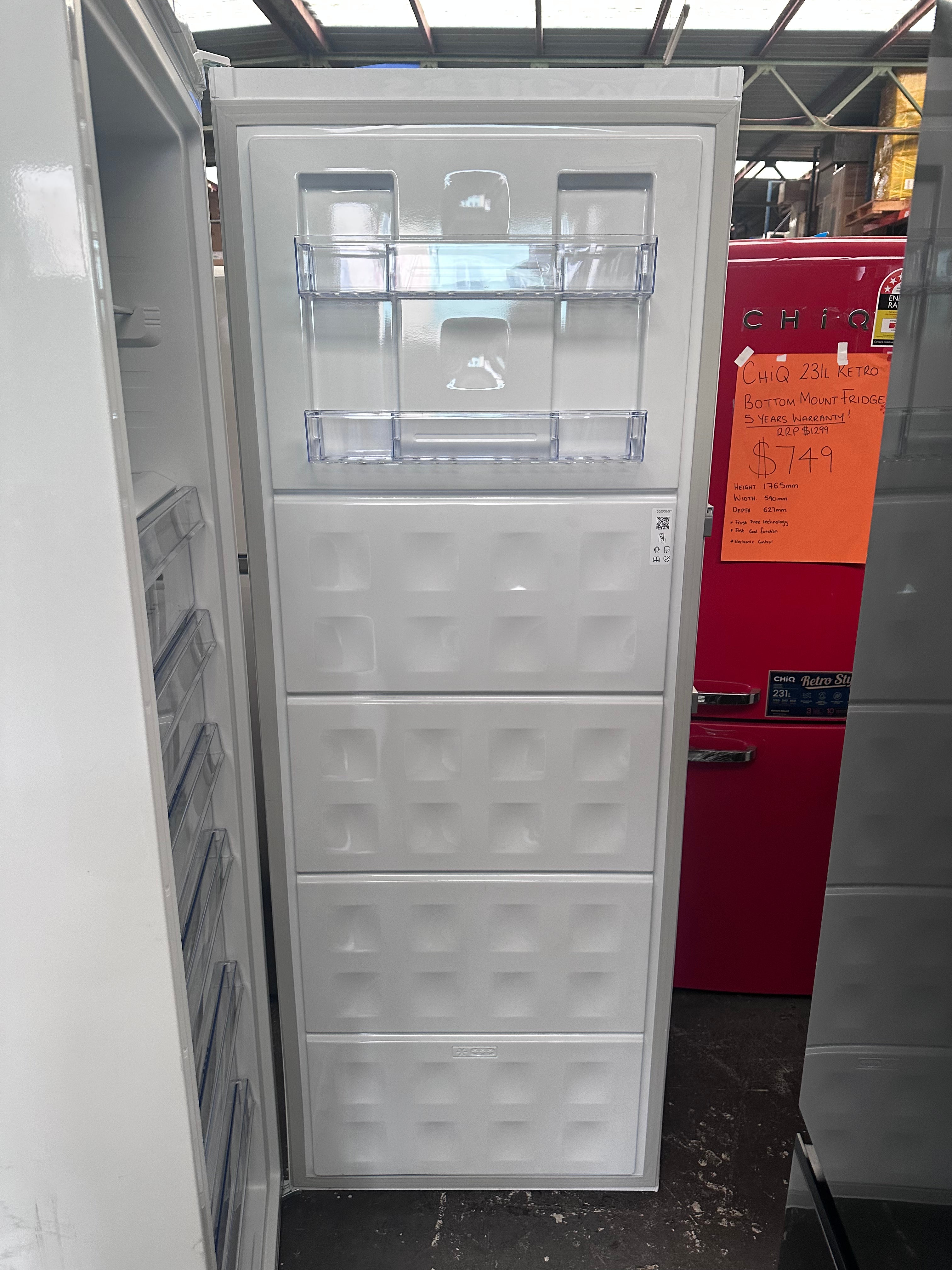 Beko 404L Frost Free Upright Freezer - Energy Efficient European Made Appliance (BVF404W) with 12 Month Warranty - Perfect for Home, Restaurant & Commercial Kitchen Storage
