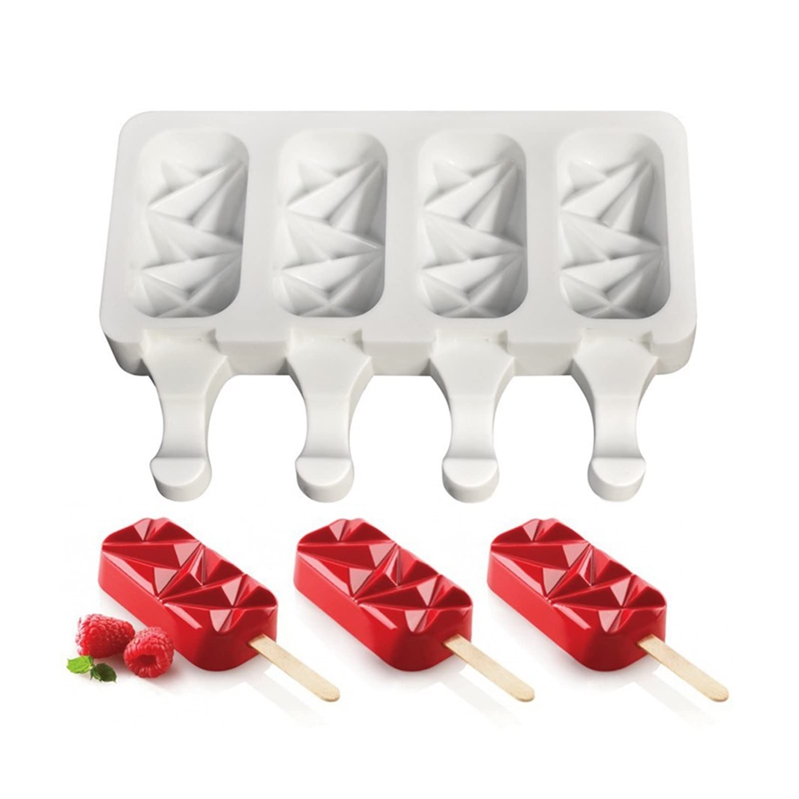 Best Silicone Ice Cream Molds for Summer - DIY Popsicle Maker Kit for Homemade Ice Lolly - Reusable Freezer Safe Ice Cream Tools for Kitchen - Perfect for Kids Snacks, Summer Parties & Healthy Desserts