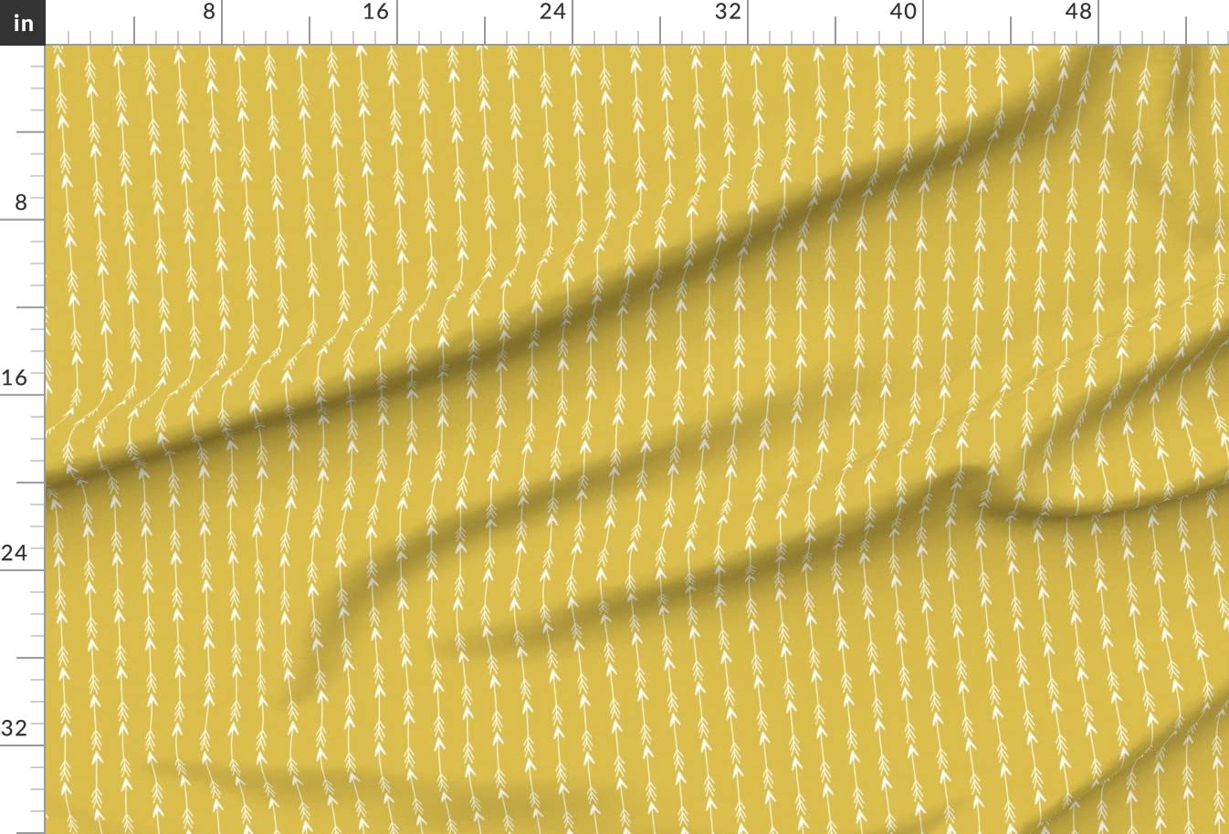 Arrow Arrows Mustard Yellow Nursery Printed Velvet Fabric by The Yard - Upholstery, Home Decor & Apparel Fabric | Perfect for DIY Curtains, Pillows & Baby Nursery Projects