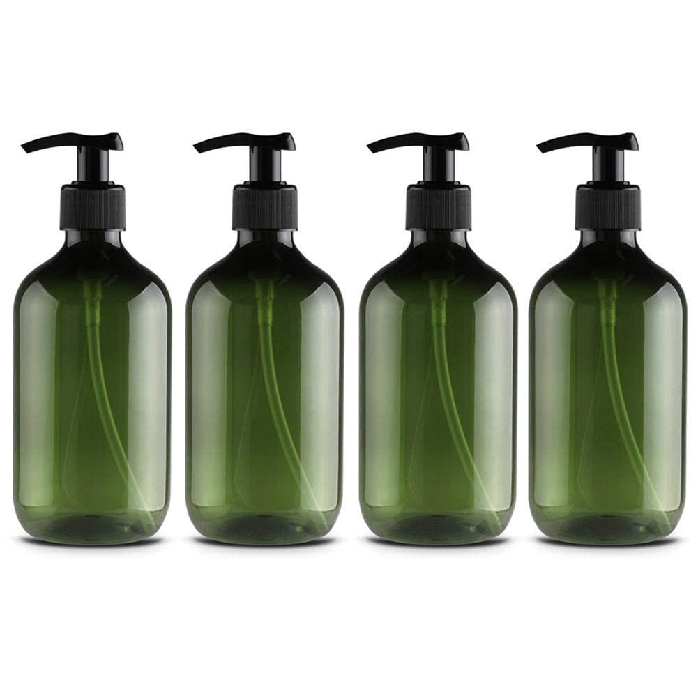 4-Pack 500ml Refillable Soap Dispenser Bottles with Pump - Perfect for Lotions, Shampoos, Shower Gels & Liquid Soaps | Bathroom, Kitchen & Salon Use (Color: Blue)