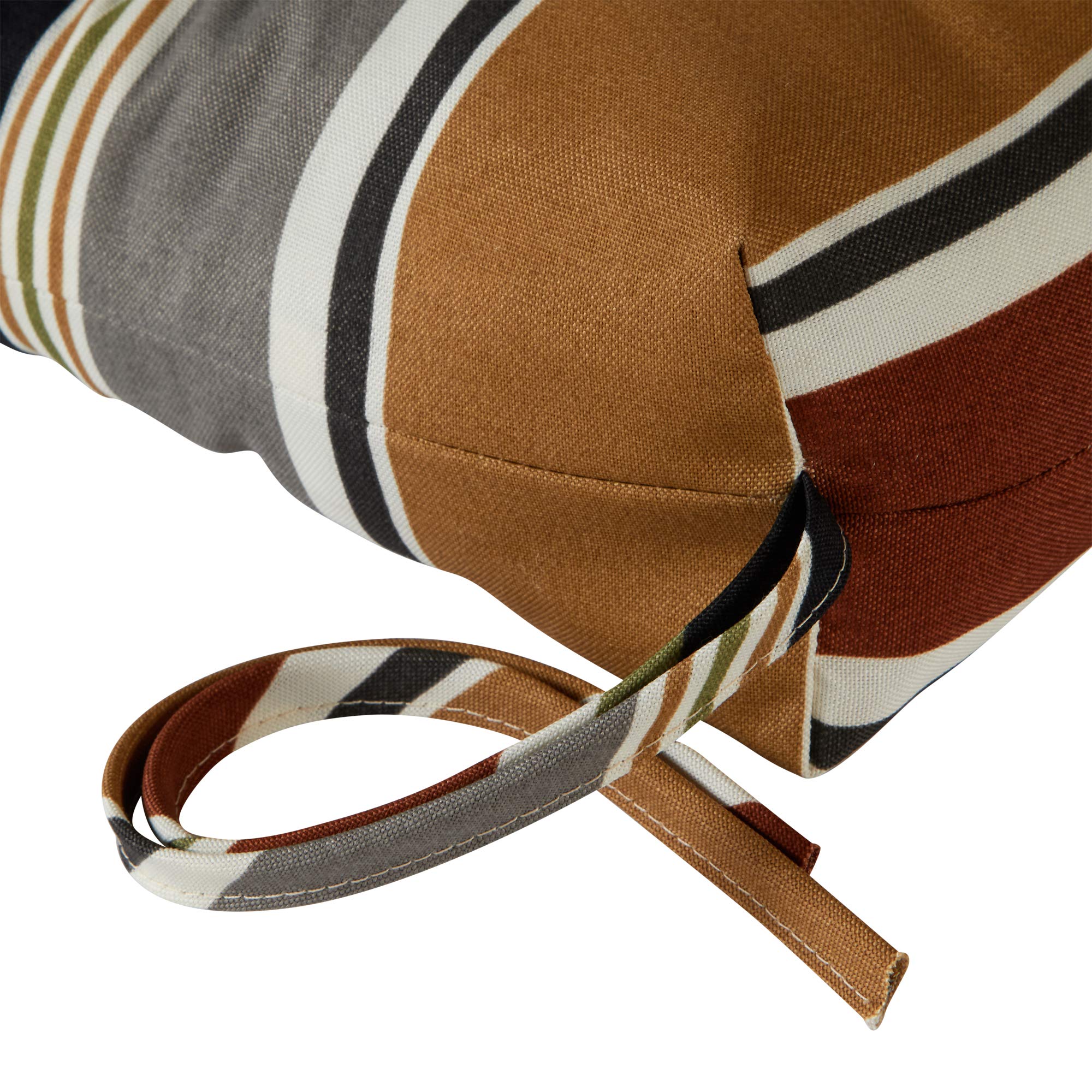 Greendale Home Fashions 51x18-inch Outdoor Bench Cushion Set of 1 - Espresso Stripe Design - Water-Resistant & UV-Protected - Perfect for Patio, Deck, or Garden Furniture