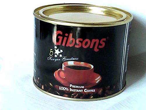 Premium Kenya Coffee - Gibson's Instant Coffee 100g/3.53oz - Rich & Smooth Taste - Perfect for Office, Travel & Home Brewing - 100% Arabica Beans - Quick & Easy Morning Coffee Solution
