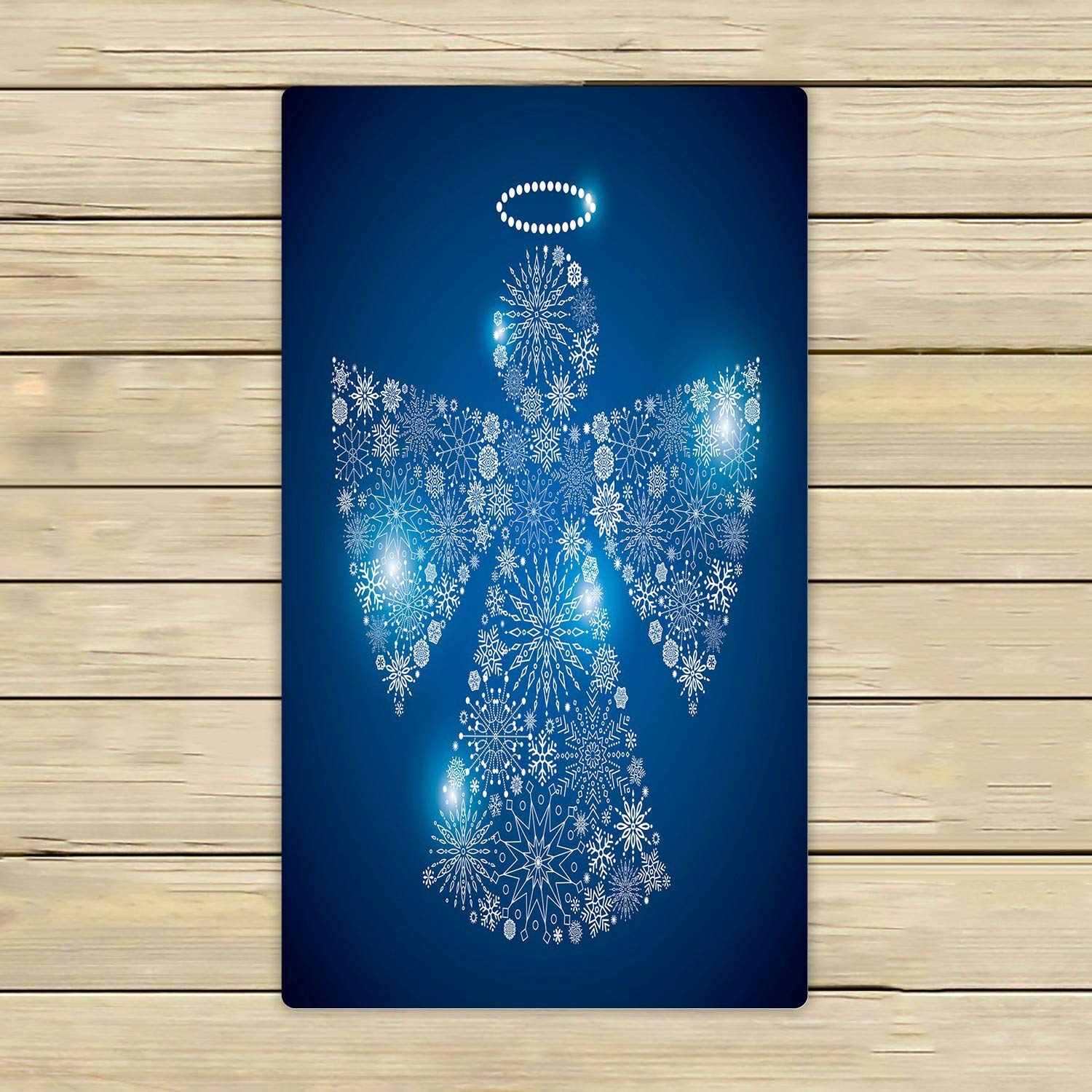 ECZJNT Angel Sphere Scattering Snowflake Beach Towel - Soft Absorbent Bath & Shower Towel 16x28 Inch for Pool, Beach, Travel & Home Use - Quick Dry Lightweight Towel for Swimming, Gym, Yoga & Outdoor Activities