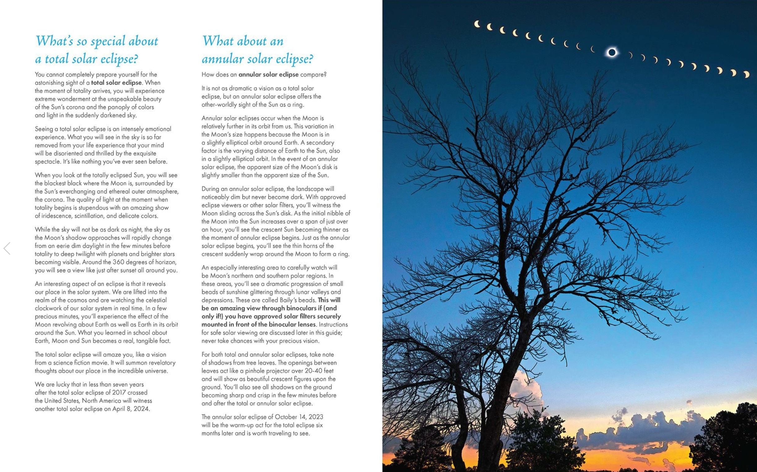 2023 & 2024 Solar Eclipse Field Guide - Complete Viewing Handbook for North America | Astronomy Enthusiasts & Science Educators
