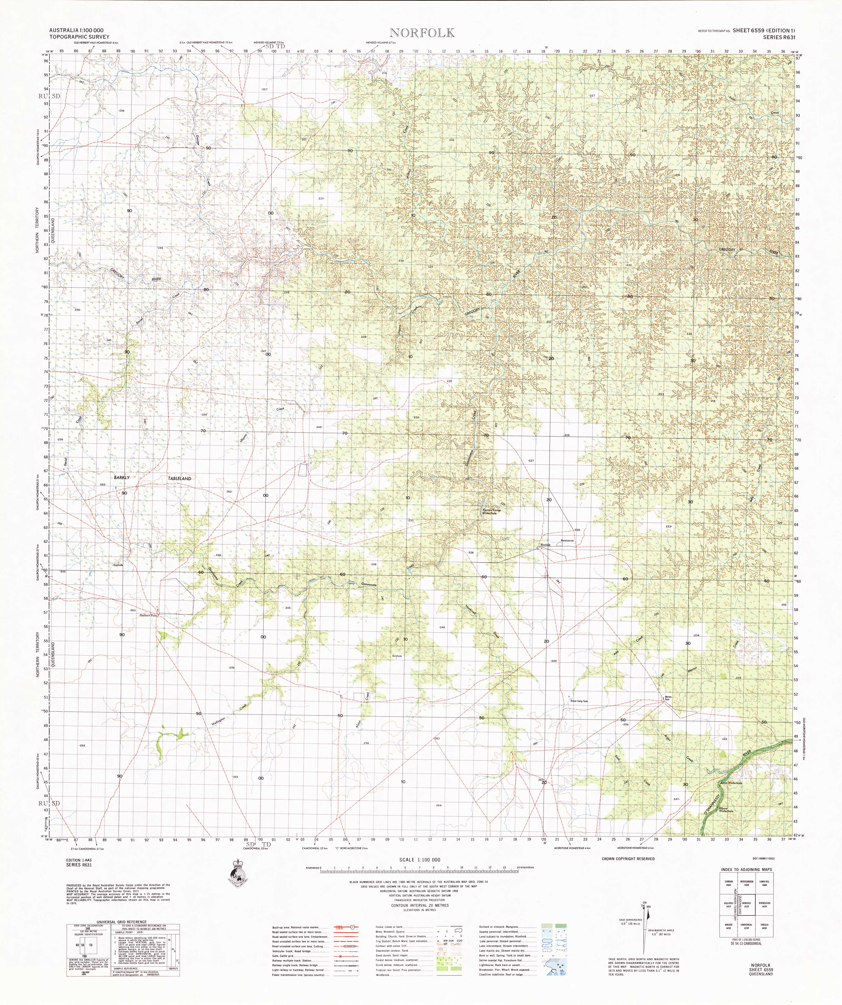 6559 Norfolk 1:100,000 Scale Topographic Map - Detailed Terrain Navigation for Hiking, Camping & Outdoor Adventures
