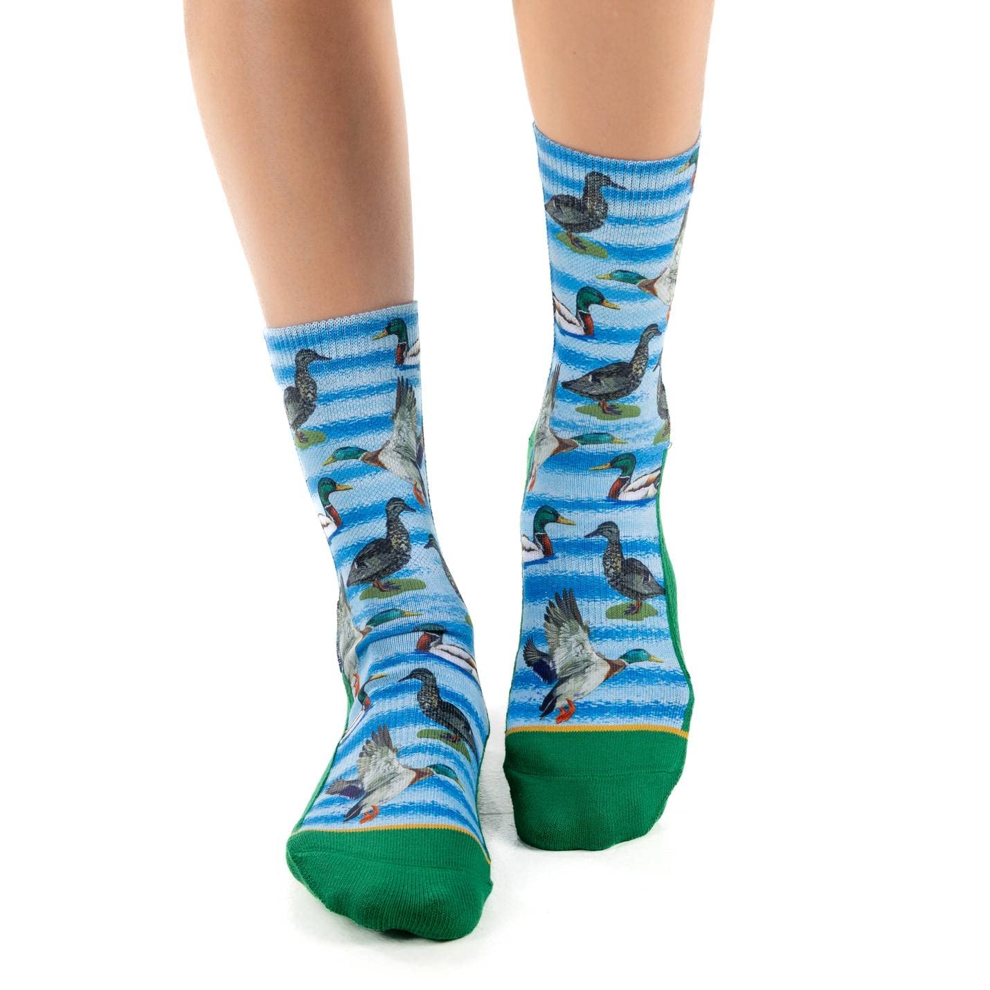 Good Luck Sock Women's Bird Print Crew Socks - Colorful Ankle Socks for Women - Perfect for Gifts, Casual Wear & Outdoor Activities