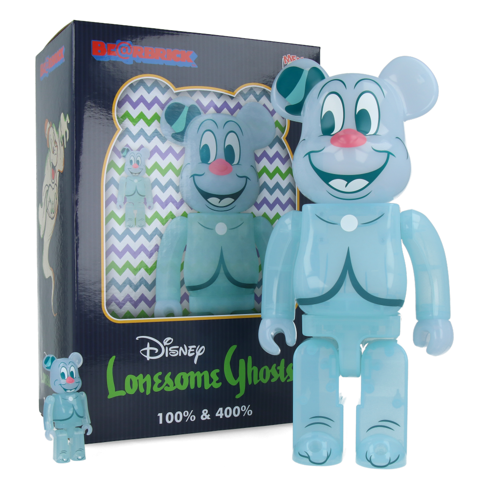 400% + 100% Bearbrick Lonesome Ghosts Disney Collectible Figure - Limited Edition Vinyl Art Toy for Home Decor, Office Display & Gift for Disney Fans