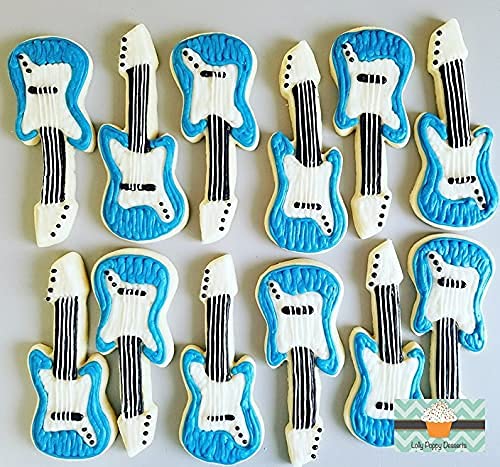 5 Inch Electric Guitar Cookie Cutter - Premium Tin Plated Steel Baking Tool for Cookies, Pastries & Fondant | Perfect for Music Lovers, Birthday Parties & Rock-Themed Events
