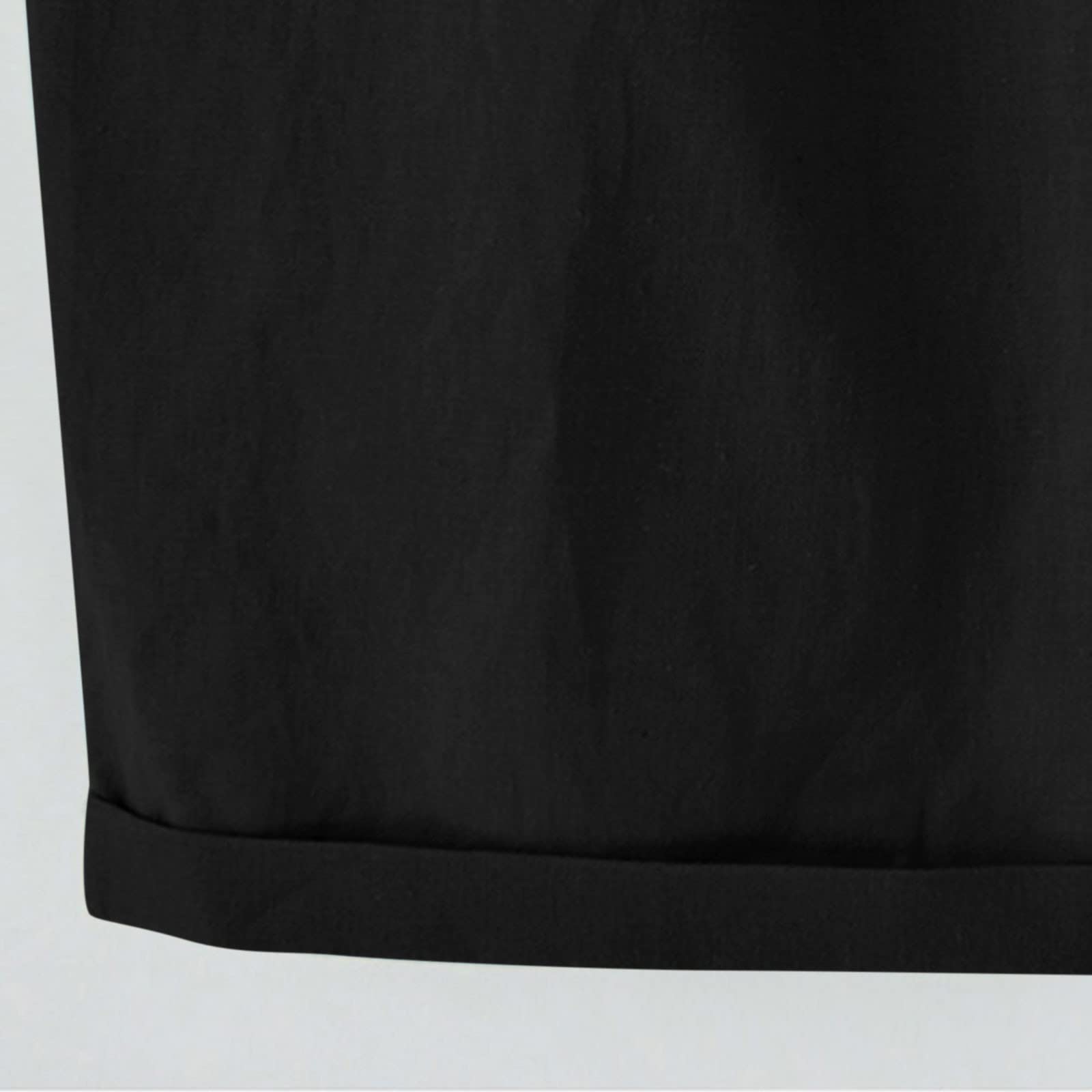 Women's Cotton Linen High Waist Bermuda Shorts with Pockets - Casual & Business Wear