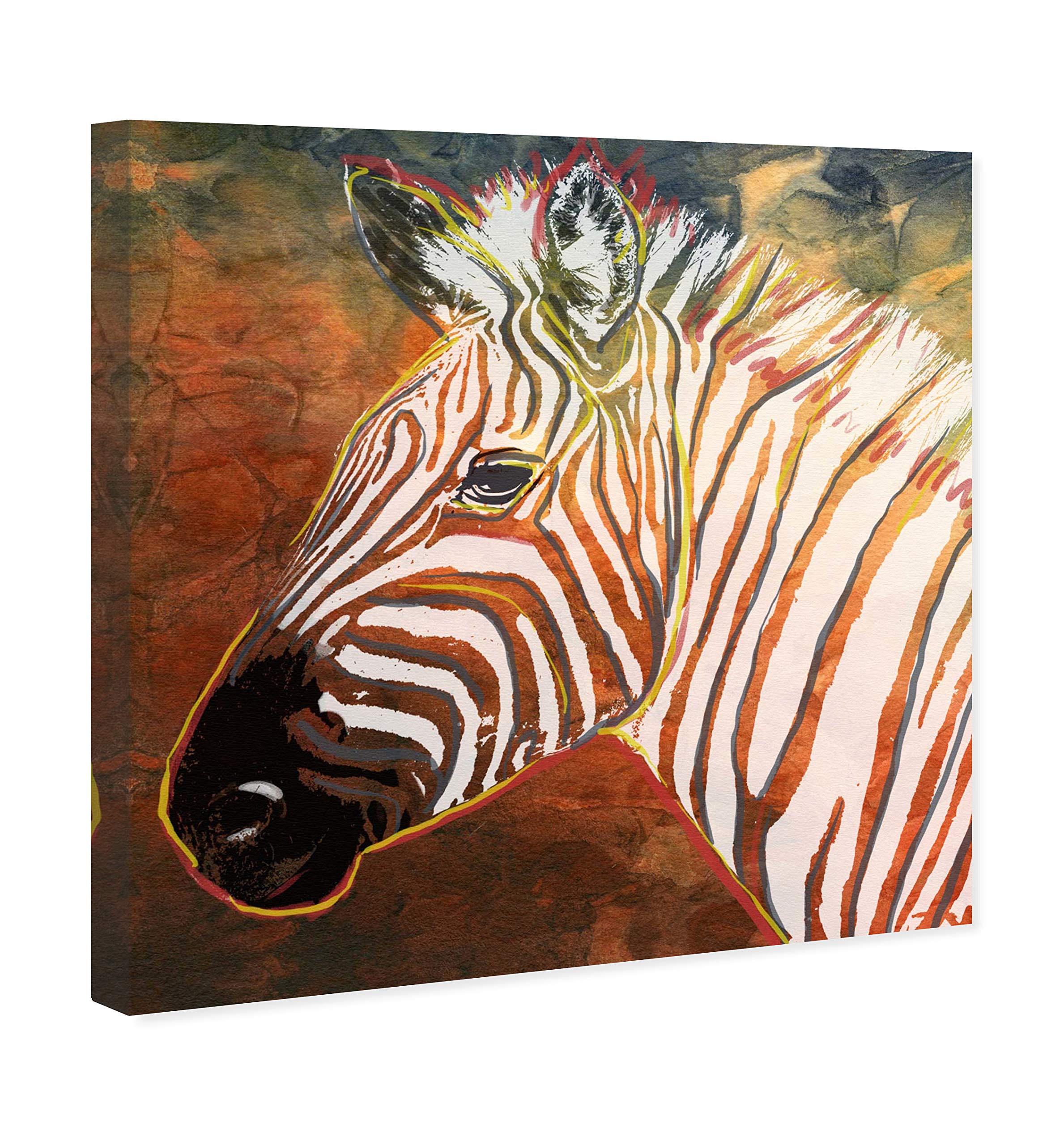 Quagga Zebra Wall Art Canvas Print - 24x24 Inches Bronze & White Animal Home Decor by Oliver Gal Artist Co. - Perfect for Living Room, Bedroom & Office