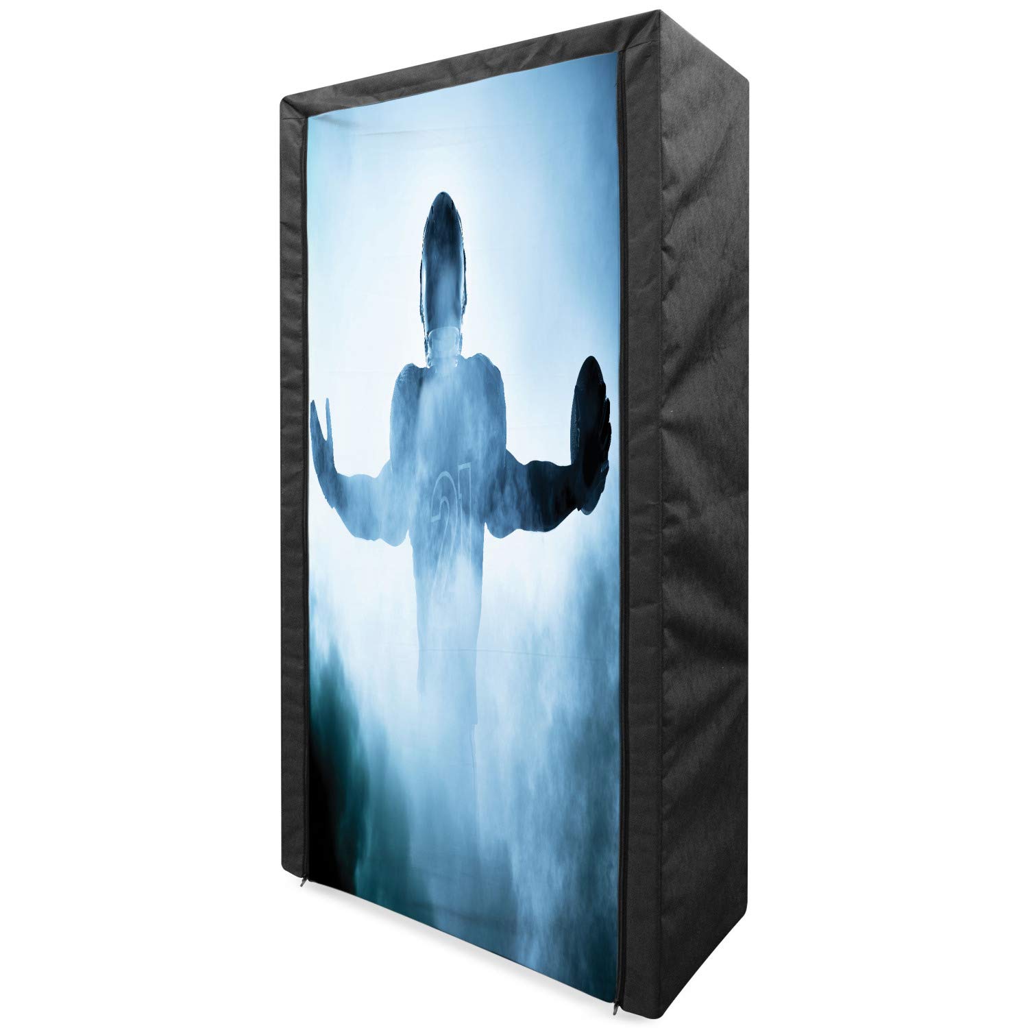 Ambesonne Portable Fabric Wardrobe with Shelves - 33.5