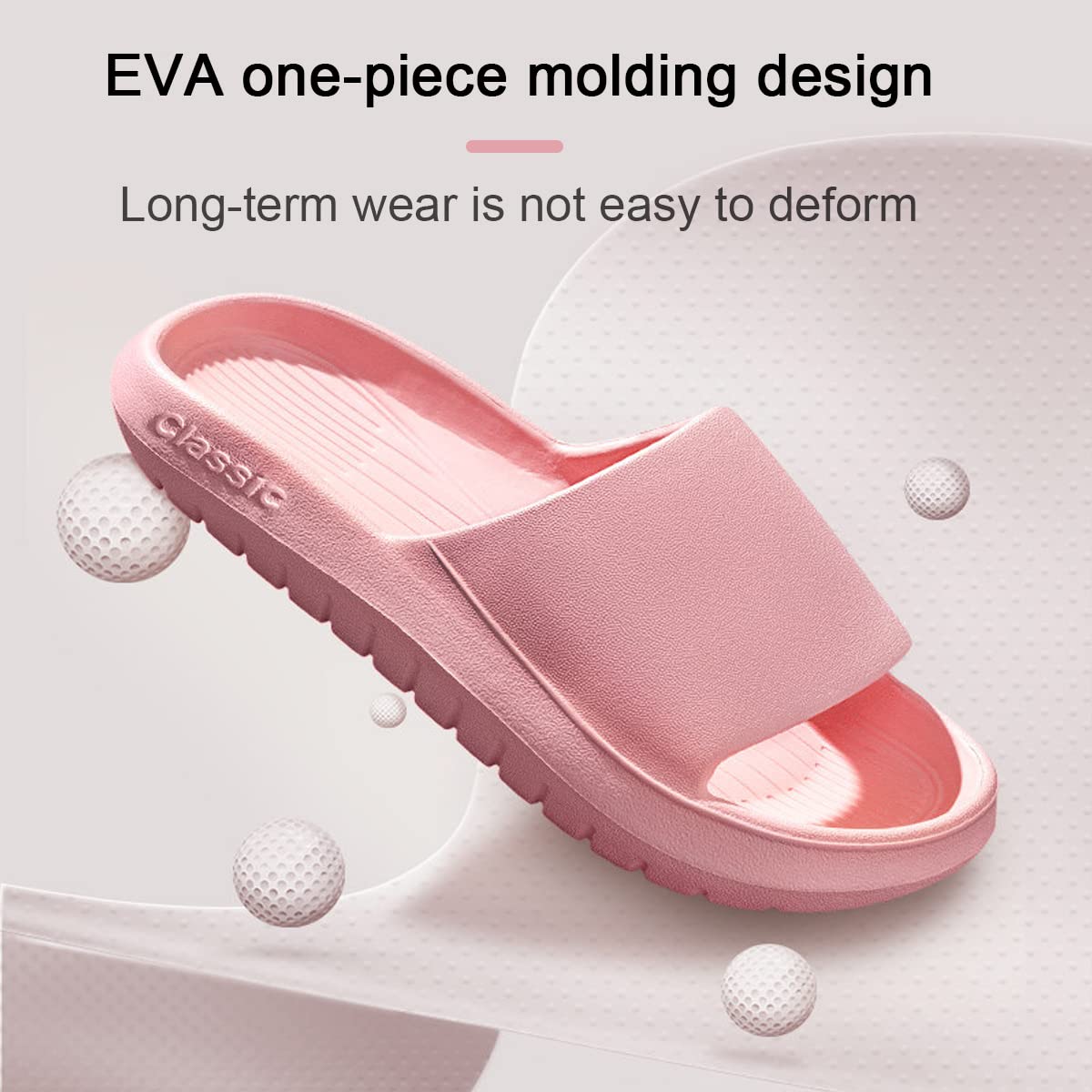 Non-Slip Cloud Cushion Slides - Ultra Soft EVA Sandals for Women & Men | Comfortable Shower Shoes, Indoor/Outdoor Slippers for Home, Pool, Beach & Gym Use