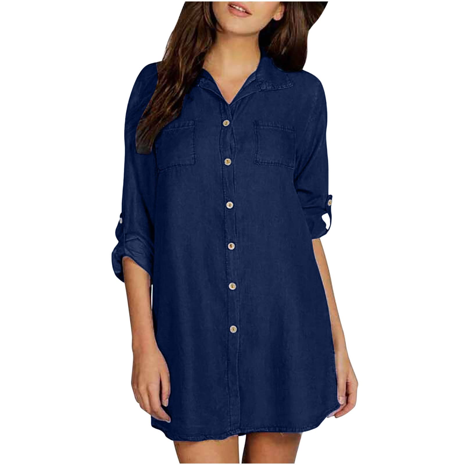 Women's Summer Sundresses 2023 - Casual Sexy Solid Color & Denim Dresses for Beach, Vacation and Outdoor Activities