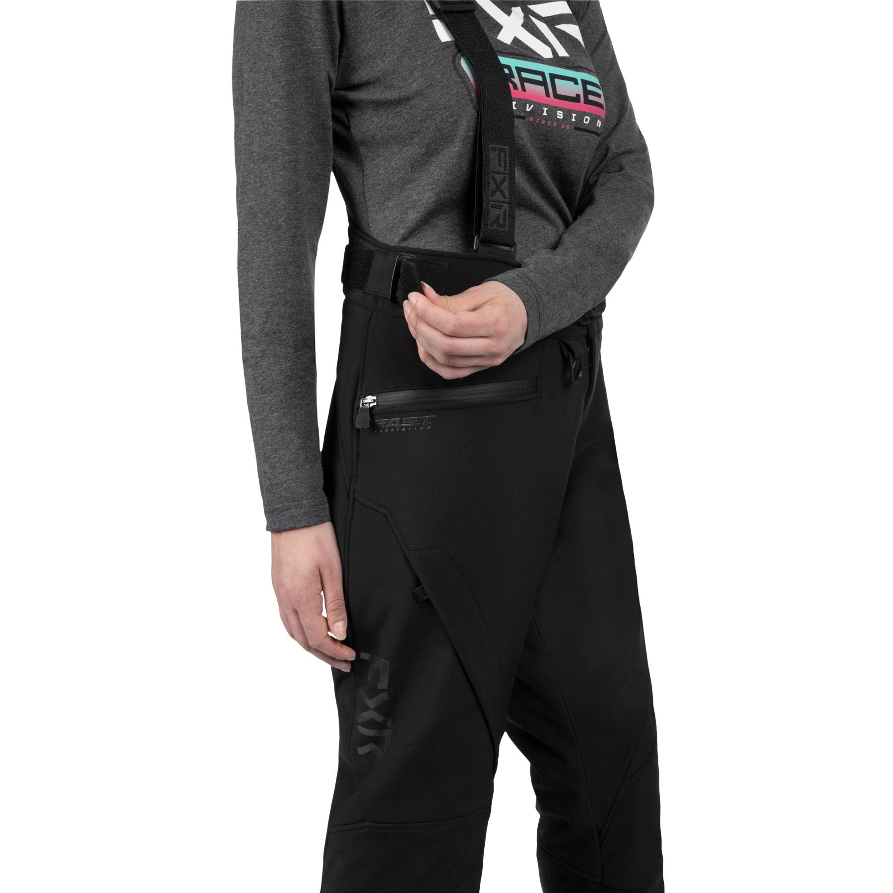 FXR Women's Vertical Pro Insulated Softshell Snowmobile Pants 2025 - Waterproof, Windproof & Thermal Winter Ski Pants for Cold Weather (Black, X-Small) - Perfect for Snowmobiling, Skiing & Outdoor Winter Adventures