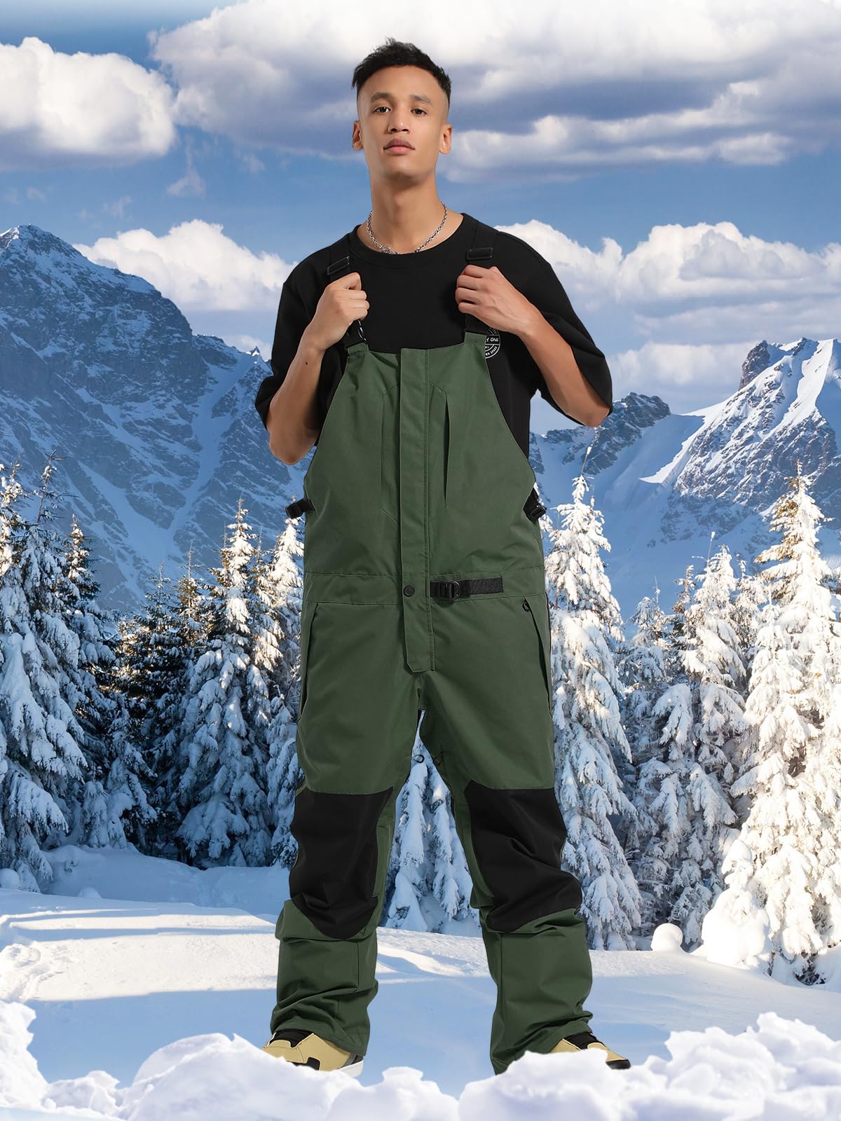 Men's & Women's Insulated Waterproof Snowboard Bibs - Breathable Ski Pants Overalls for Winter Sports & Outdoor Activities - Perfect for Snowboarding, Skiing & Cold Weather Adventures