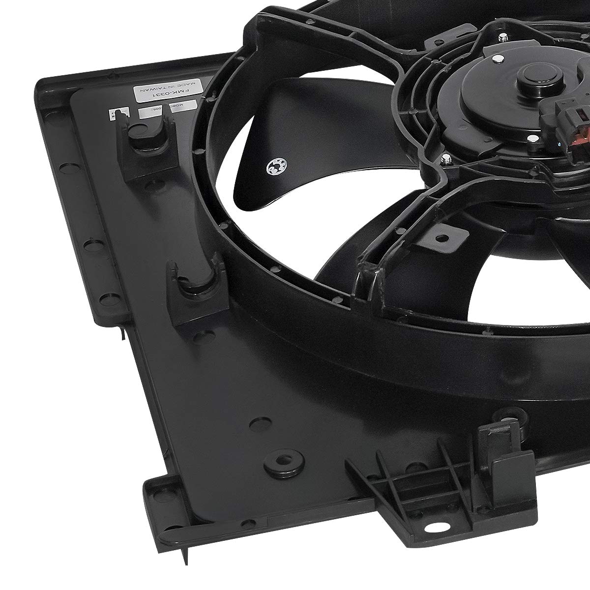 DNA MOTORING OEM-RF-0219 Mazda 6 Radiator Cooling Fan Assembly - Direct Replacement for 2003-2008 Mazda 6 with 2.3L/2.3T Engine - High Efficiency Cooling System - Black - Perfect for Engine Overheating Prevention & Summer Driving Conditions
