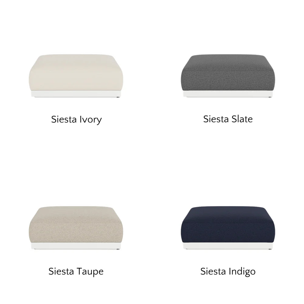Amalfi Outdoor Ottoman - Waterproof & Weather-Resistant Patio Furniture, Perfect for Poolside, Garden, and Backyard Relaxation