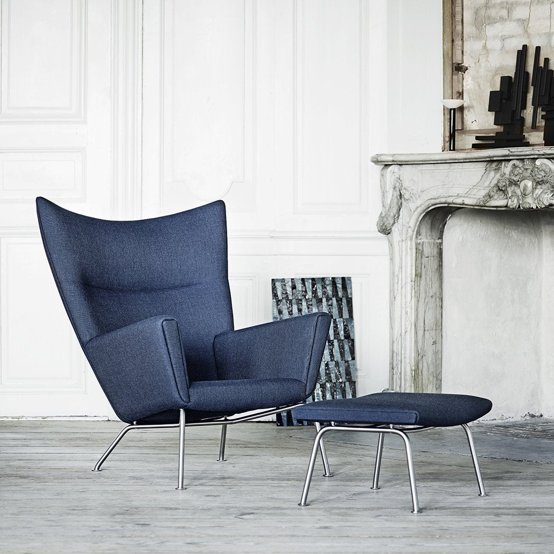 CH445 Wing Chair - Classic Comfortable Upholstered Accent Armchair for Living Room, Bedroom, or Office - Perfect for Reading, Relaxing & Home Decor