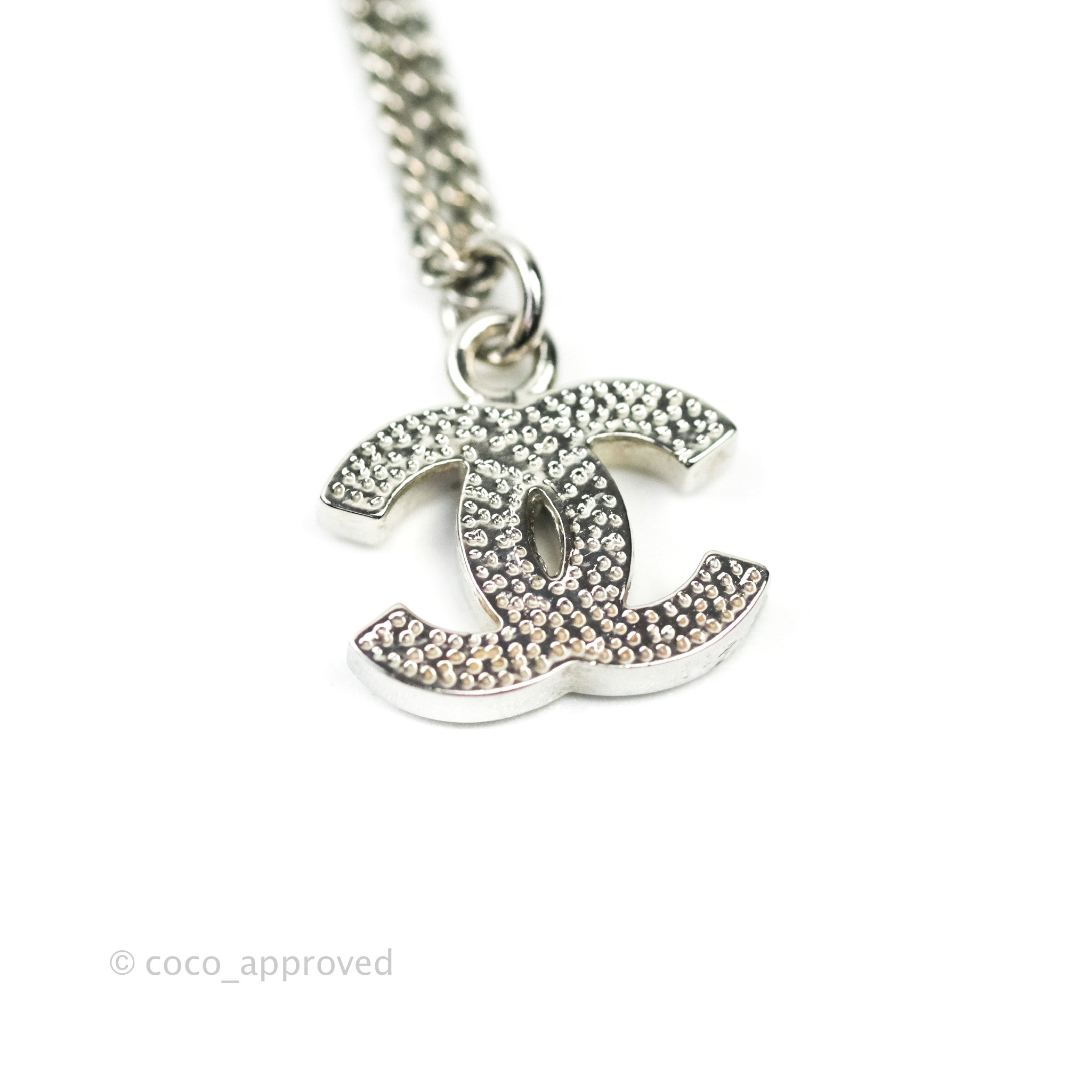 Chanel CC Crystal Necklace for Women - Silver Tone 11V Pendant | Elegant Fashion Jewelry Gift for Birthday, Anniversary & Special Occasions