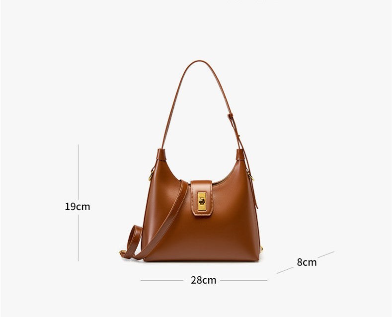 Genuine Leather Handbag for Women - Stylish Crossbody Shoulder Bag, Tote & Underarm Purse - Perfect for Work, Travel & Everyday Use