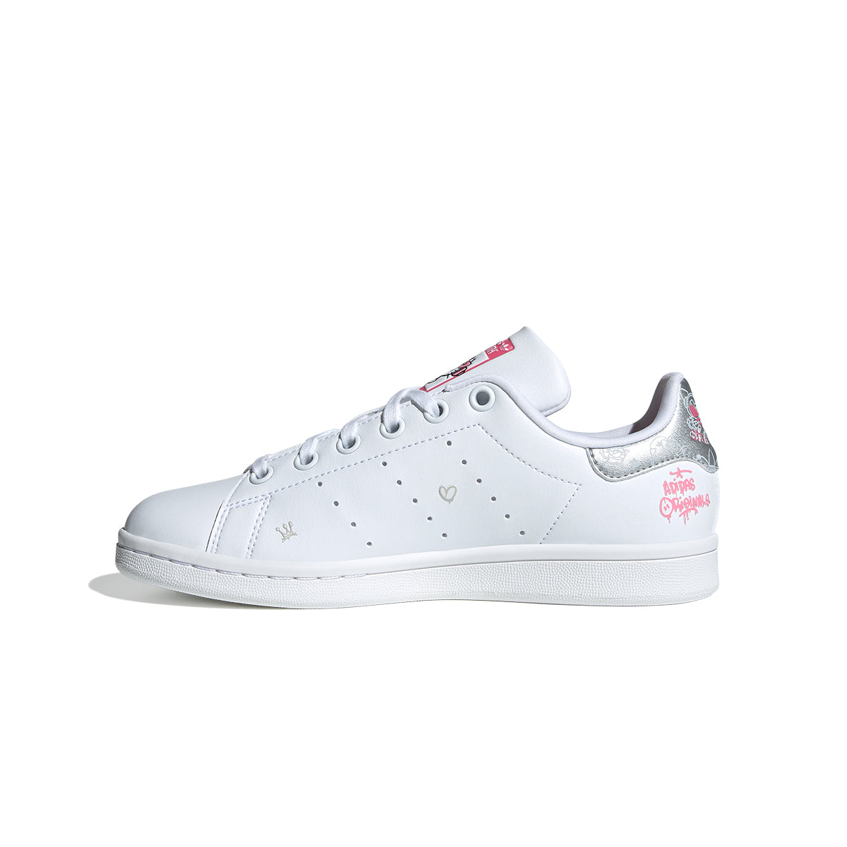 Hello Kitty Kids Stan Smith 'Melody' Sneakers - Cute White & Pink Casual Shoes for Girls - Perfect for School, Playdates & Everyday Wear