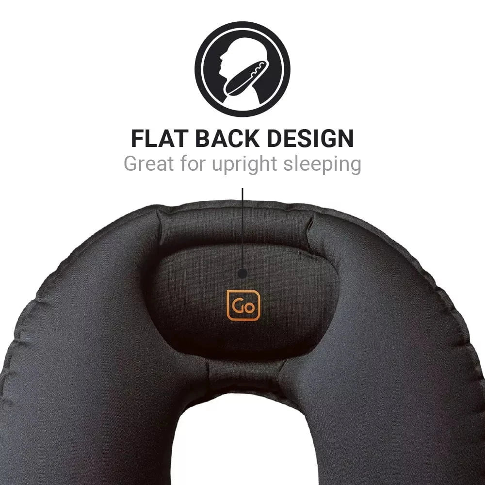 Go Travel Compact Snoozer - Portable Neck Pillow for Airplane, Car & Office - Comfortable Travel Accessory for Long Flights & Road Trips