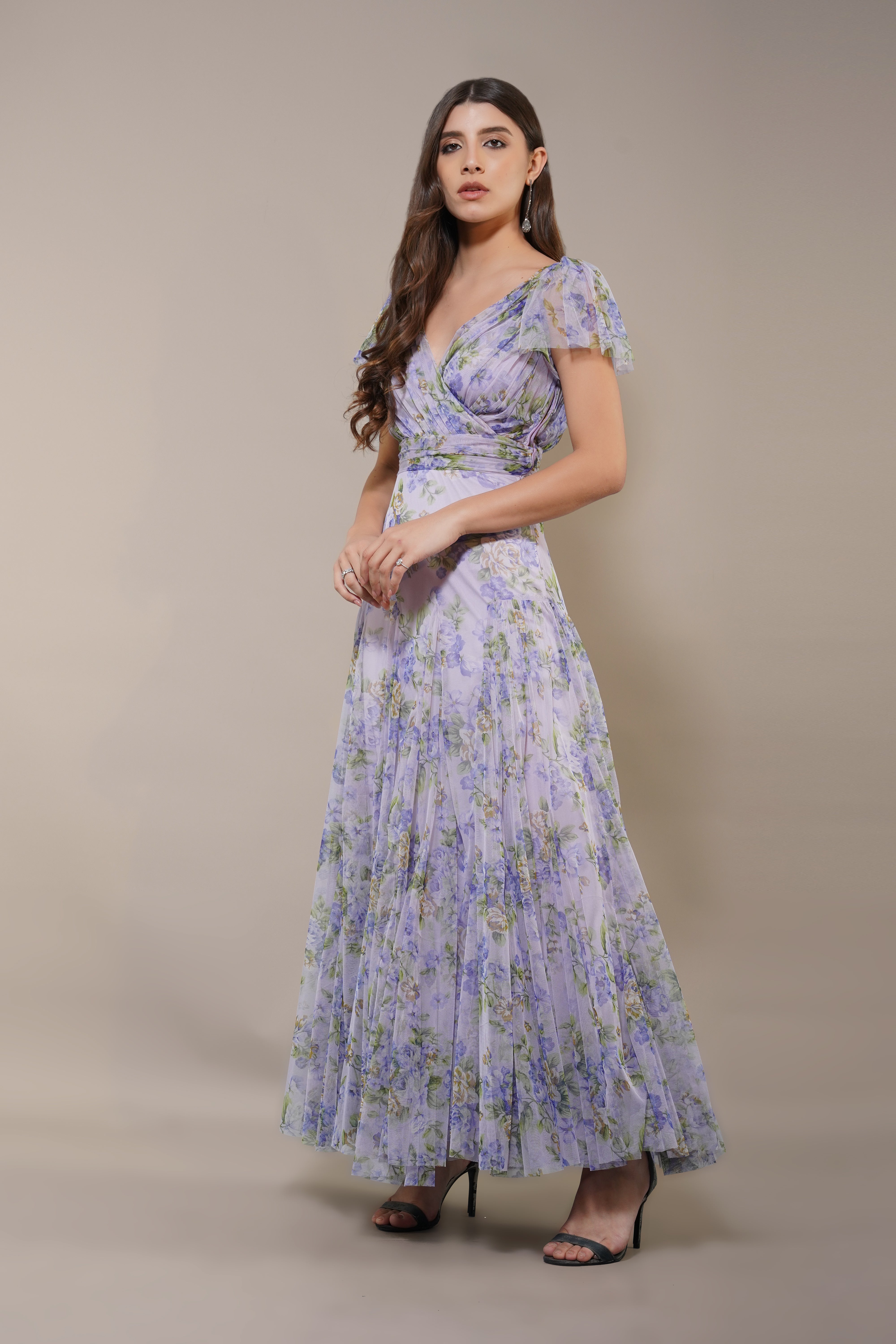 Gally Maxi Dress in Lilac Print - Floral Summer Dress for Women | Perfect for Beach Vacation, Date Night & Casual Outings