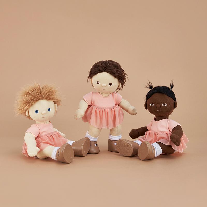 Dinkum Doll Ballet Outfit Set - Toddler Girls Dance Costume with Tutu Skirt & Leotard - Perfect for Ballet Class, Recitals & Dress Up Play