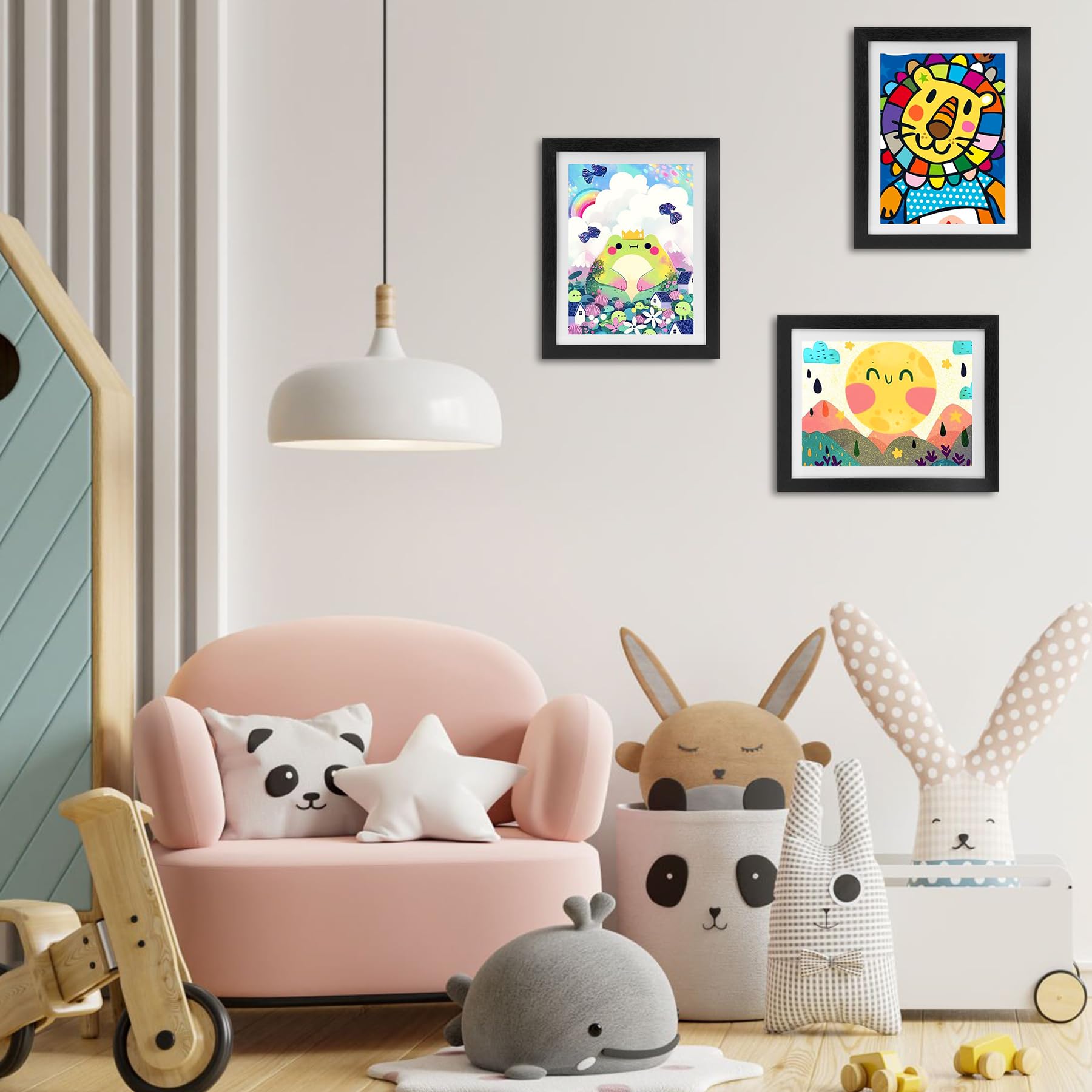 Kids Art Frames - Adjustable 8.5x11 Picture Display Frame for Children's Drawings - Holds 50 Photos with Front Opening Design - Perfect for Bedroom, Classroom & Office Decor (Black) | Great for Organizing Kids' Artwork & School Projects