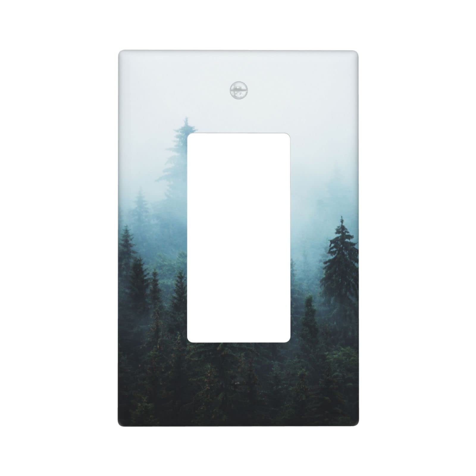 Vintage Foggy Forest Light Switch Cover - Decorative Cloud & Mist Wall Plate for Home Decor - Perfect for Bedroom, Living Room & Nursery