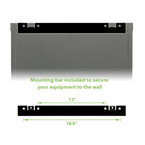 NavePoint 12U Wall Mount Server Rack Cabinet - 19 Inch (600mm) Network Equipment Enclosure with Lockable Glass Door & Adjustable Shelves - Ideal for Data Centers, Home Offices & IT Closets