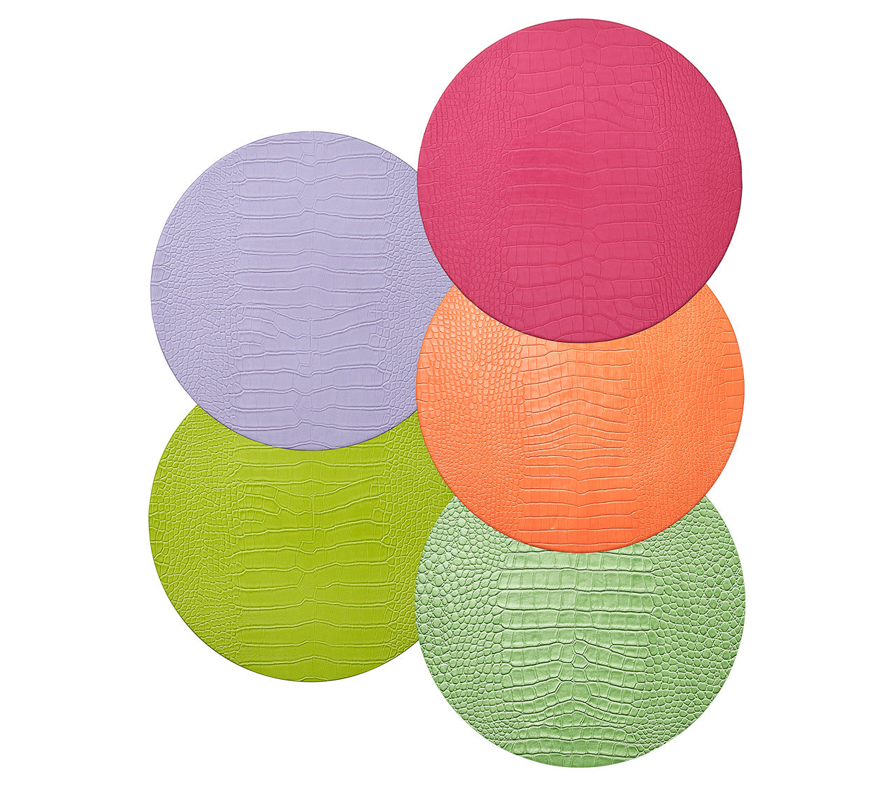 Vibrant Crocodile Print Placemats Set of 4 - Waterproof & Heat Resistant Dining Table Mats for Everyday Use, Dinner Parties & Home Decor