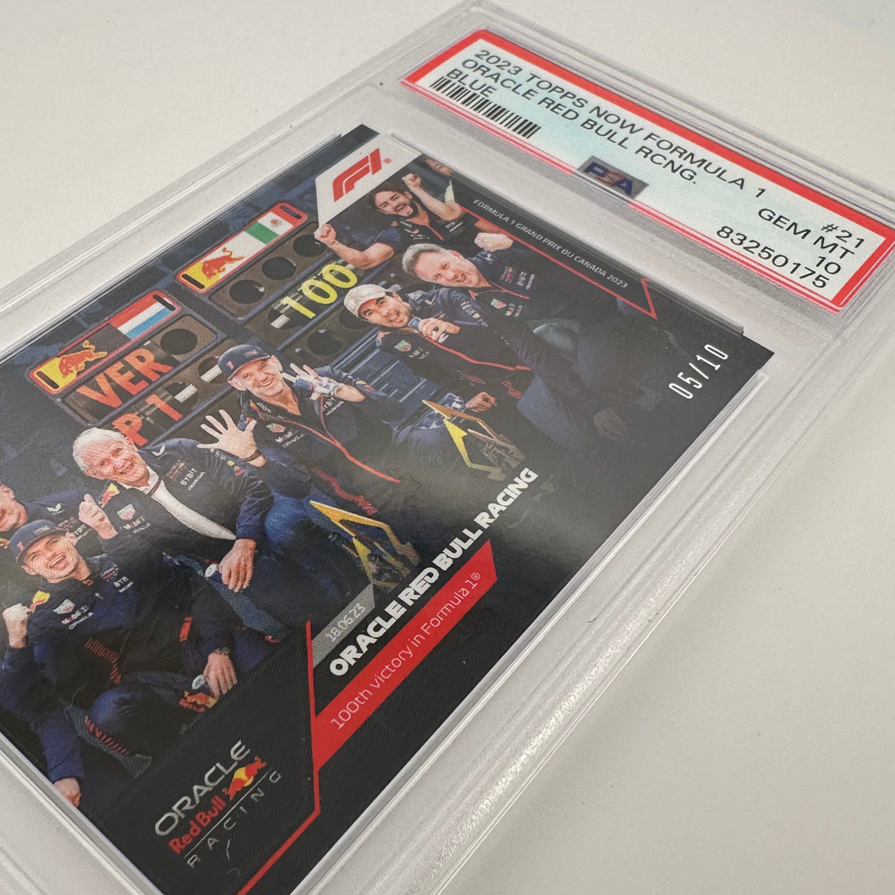 PSA 10 Graded Oracle Red Bull Racing #21 Blue F1 Racing Card - Perfect for Collectors, Sports Memorabilia & Formula 1 Fans