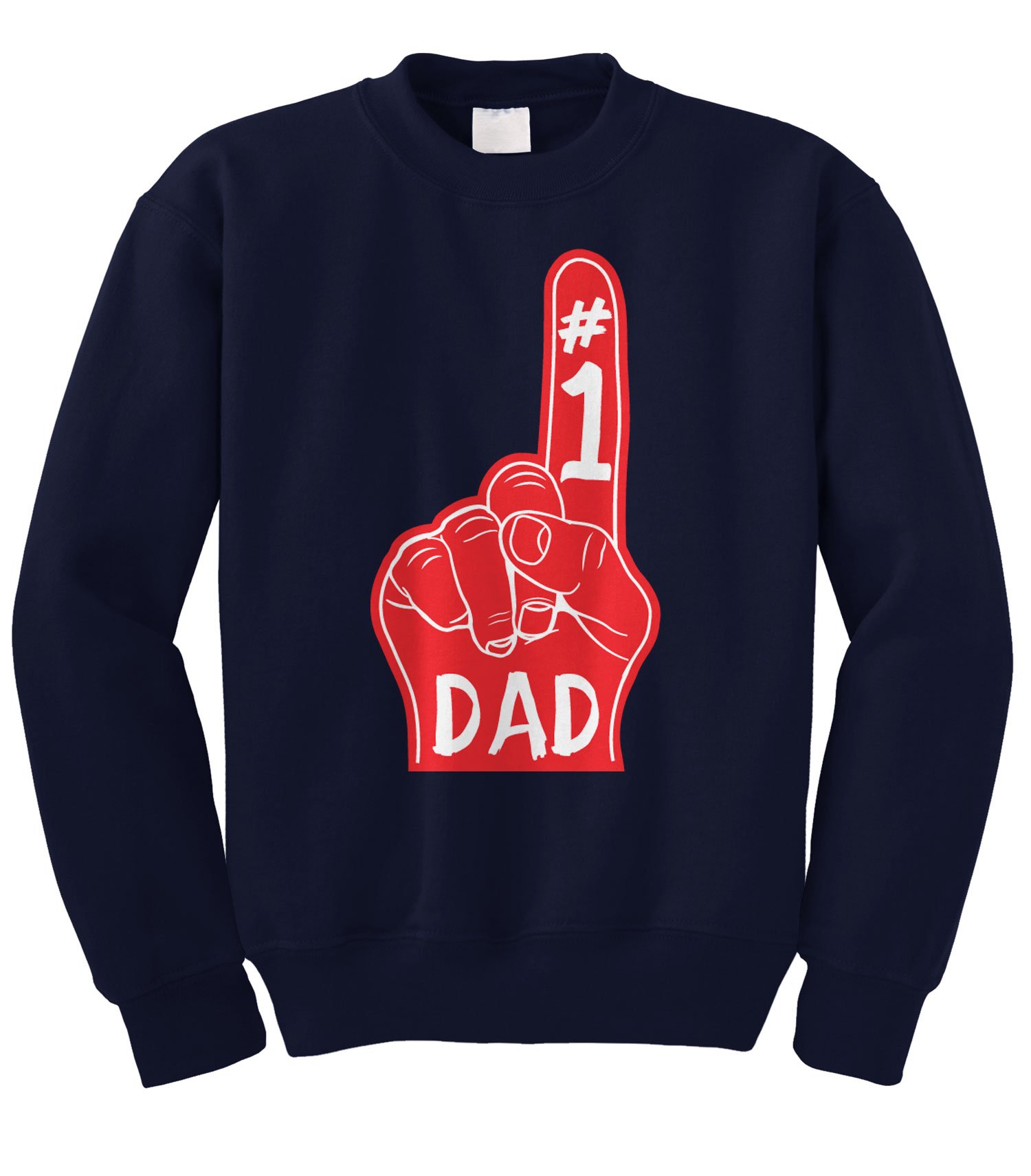 Cybertela Number 1 Dad Crewneck Sweatshirt - Comfortable Cotton Pullover for Father's Day Gifts, Birthday Presents & Casual Wear