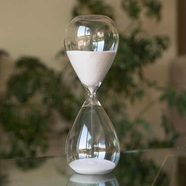 60 Minute Large Freestanding Hourglass with Natural Sand - Perfect for Home Decor, Office Desk, Meditation Timer & Unique Gift Idea