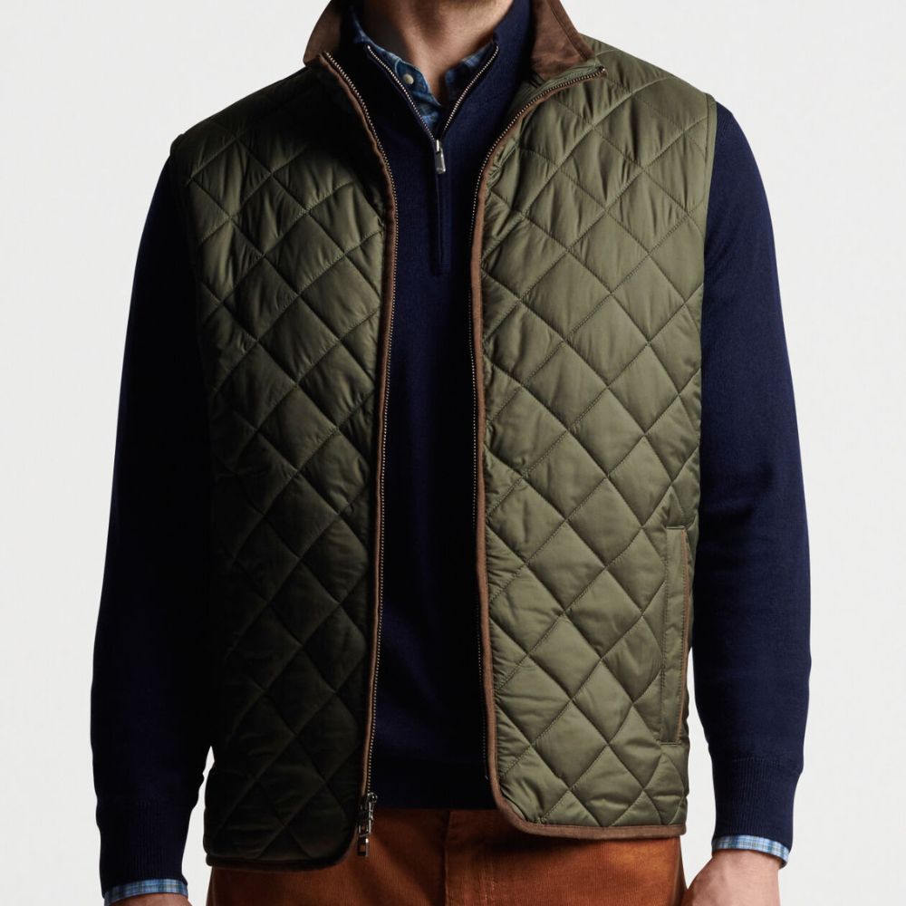 PETER MILLAR ESSEX QUILTED VEST for Men - Lightweight Insulated Winter Jacket with Premium Cotton Shell - Perfect for Outdoor Activities & Casual Wear