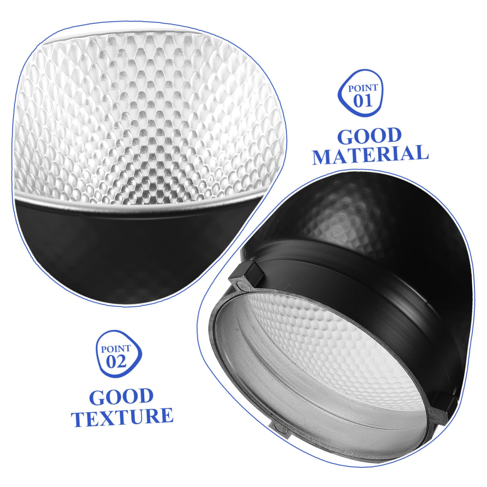 Gatuida 3-Pack Professional Photography Light Reflectors - Aluminum Continuous Lighting Bowens Mount Lamp Shades for Studio Video Photography | Perfect for Portrait, Product & YouTube Content Creation