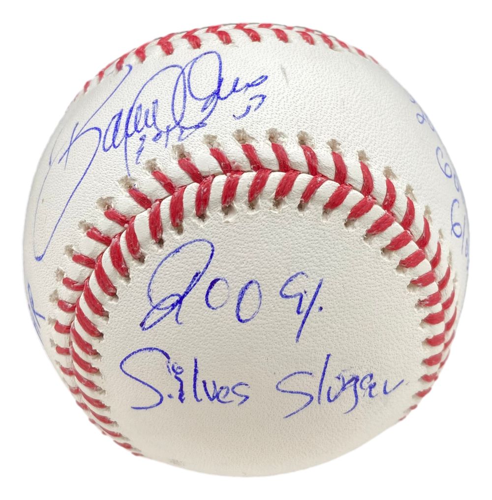 Bobby Abreu Autographed Philadelphia Phillies Official MLB Baseball with 4 Inscriptions - JSA Certified - Perfect for Baseball Memorabilia Collections and Phillies Fans Gifts