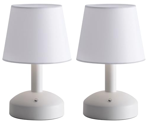 White + White Fabric Lampshde (2 Pack)