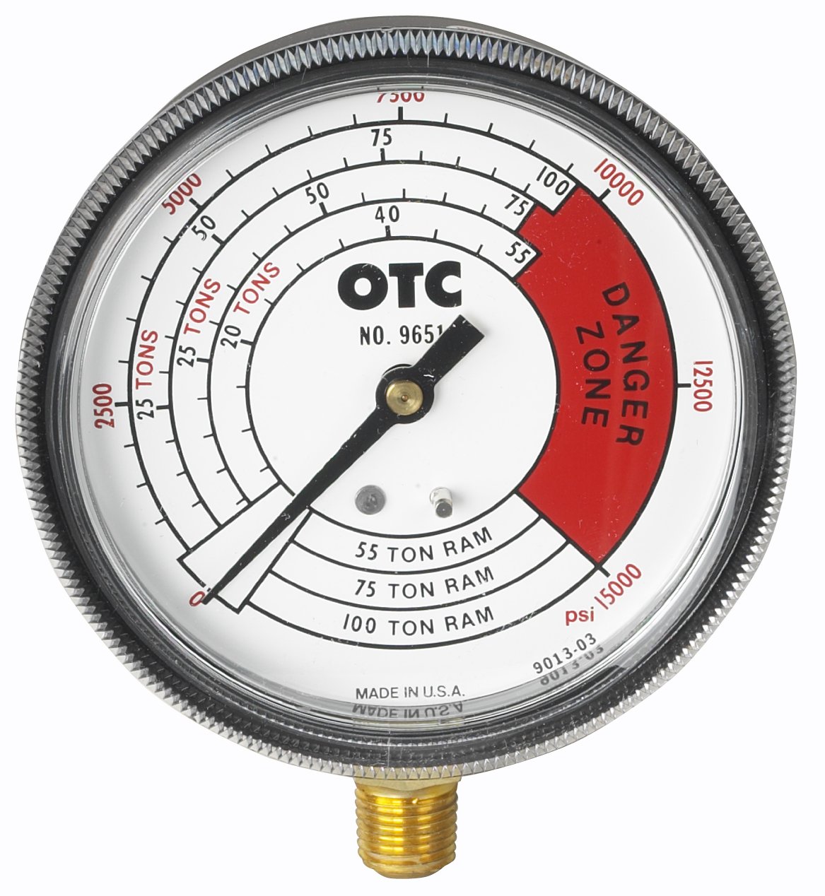 100 Ton Pressure and Tonnage Gauge with 4-Scales - OTC (9651) Digital Force Measurement Tool for Hydraulic Press, Automotive Repair, and Industrial Applications
